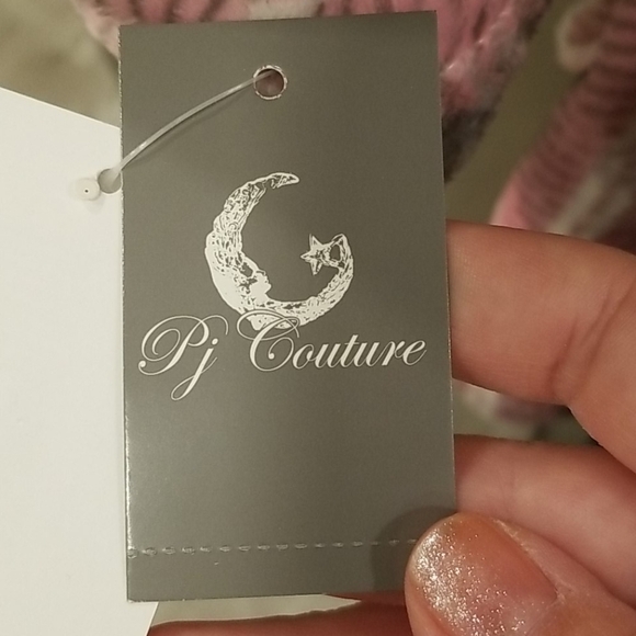 💕PJ COUTURE💕 Printed Waist Tie Plush Robe - L/XL - Picture 8 of 11